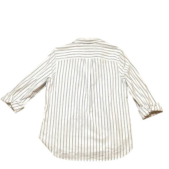 Westbound Women´s Stripe Buttondown cotton Minimalist neutral Top size PL - Picture 6 of 12